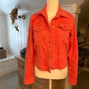 Michael Kors Vibrant Coral Jean Jacket